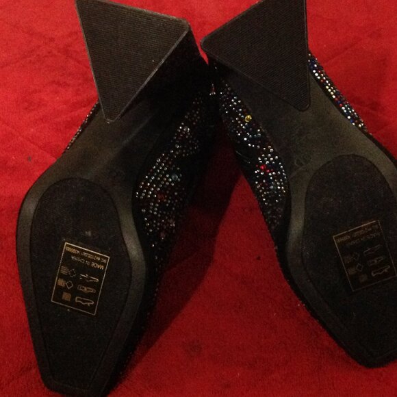 Shein Diamante Women's 5.5 Embellished Ankle Boots with Embellished Slacks - Picture 11 of 13